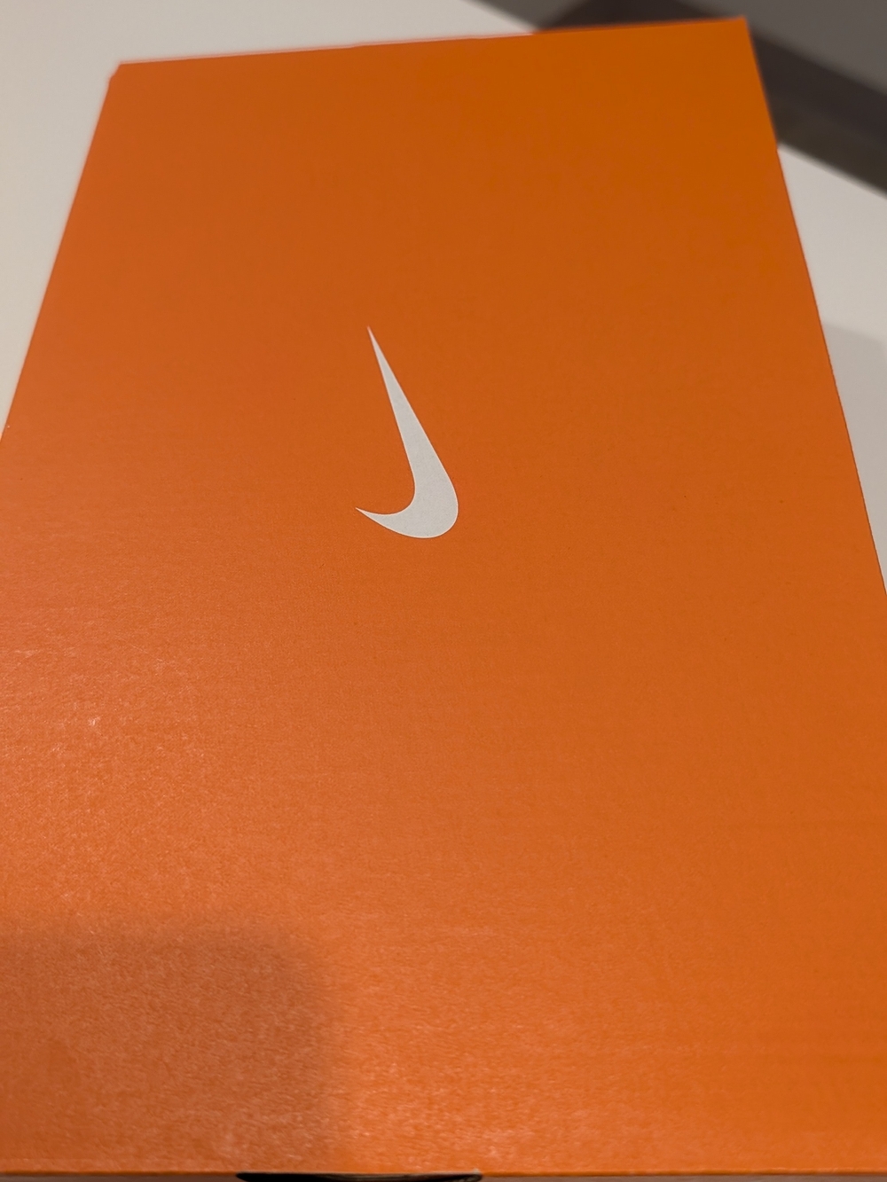 Nike Orange Shoe Box with White Swoosh